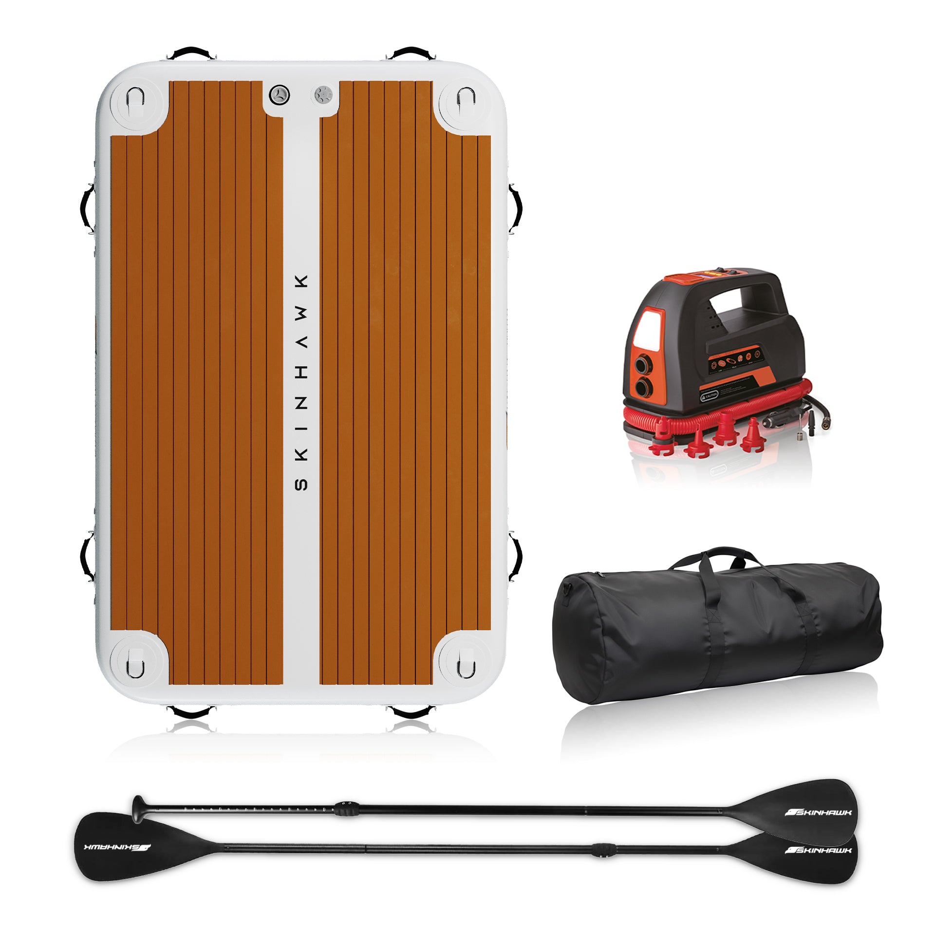 SKINHAWK BADEPLATTFORM AUFBLASBAR 250CM X 160CM X 20CM BELASTBARKEIT 410KG