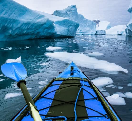 SKINHAWK CLASSIC – Opblaasbare 3-persoons kajak (410 x 90 cm) in blauw