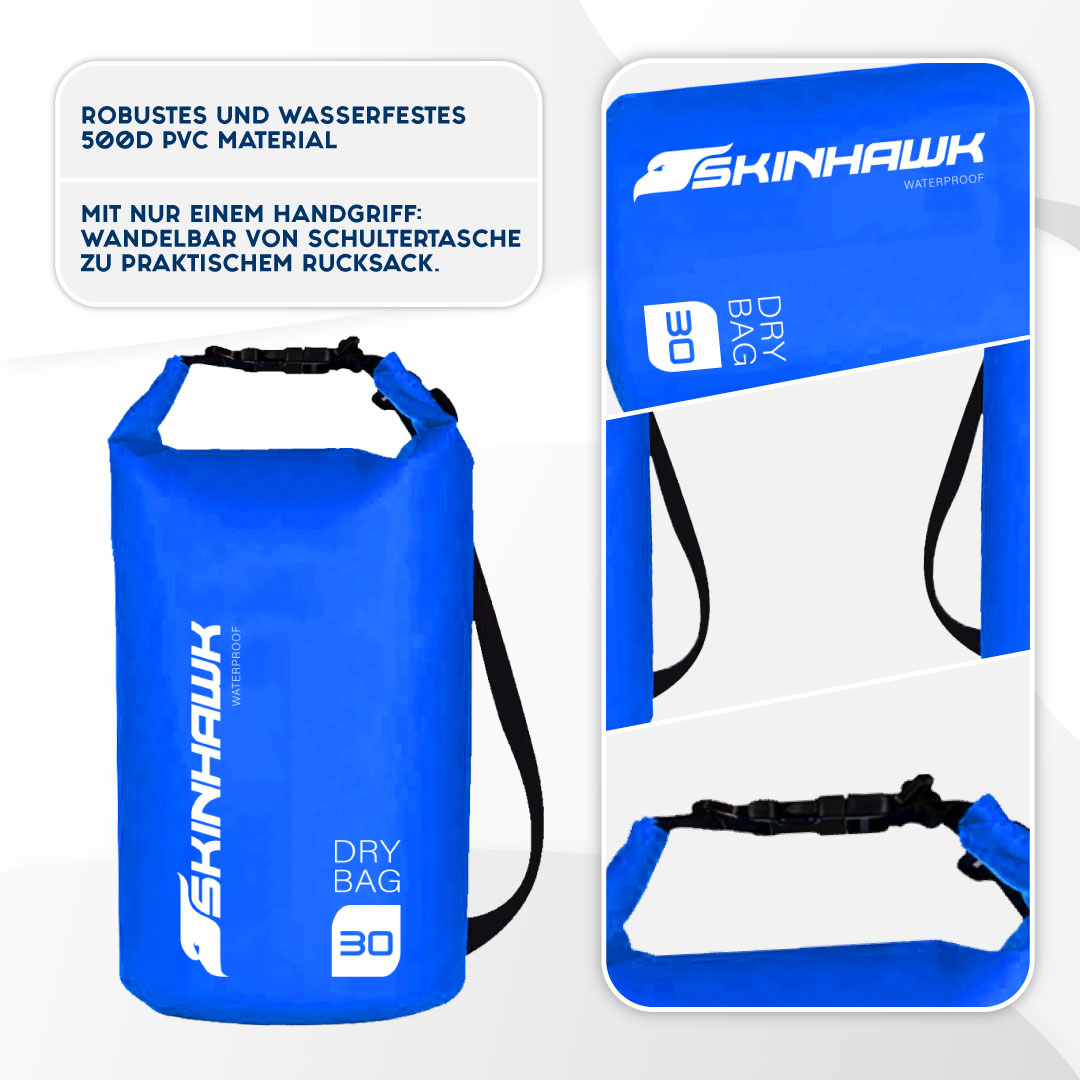 SKINHAWK Dry Bag 10 L / 20 L / 30 L sac étanche