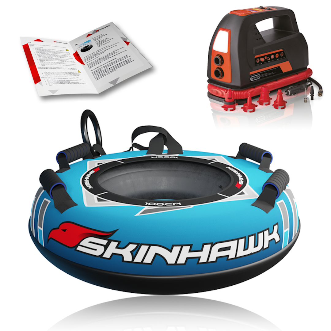 Skinhawk Profi Snowtube blu Ø100cm Pneumatico da slitta Pneumatico da neve