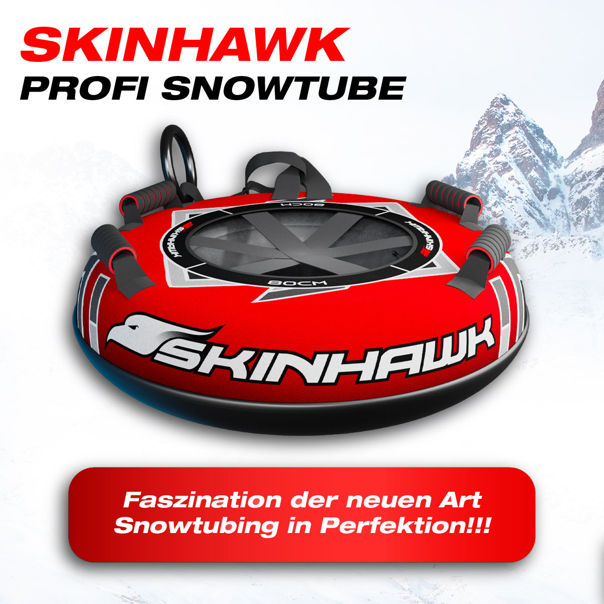 SKINHAWK Profi Snowtube Ø80cm ROT