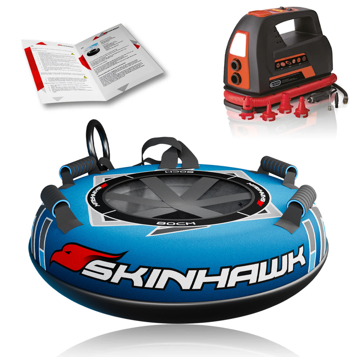 SKINHAWK Profi snowtube band Ø80 cm BLAUW