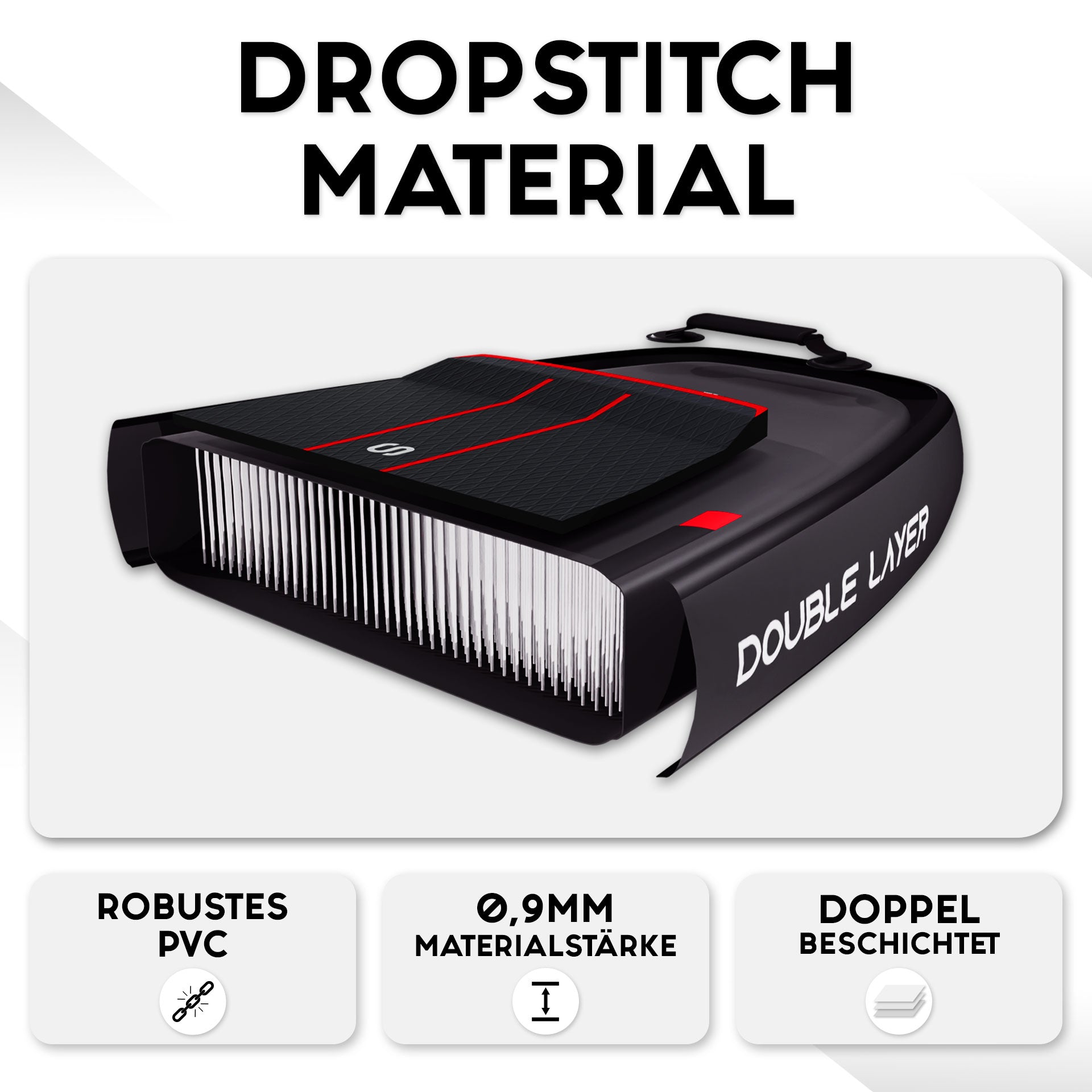 SKINHAWK SOVA12 SUP Board Set 366 x 85 x 15cm SCHWARZ