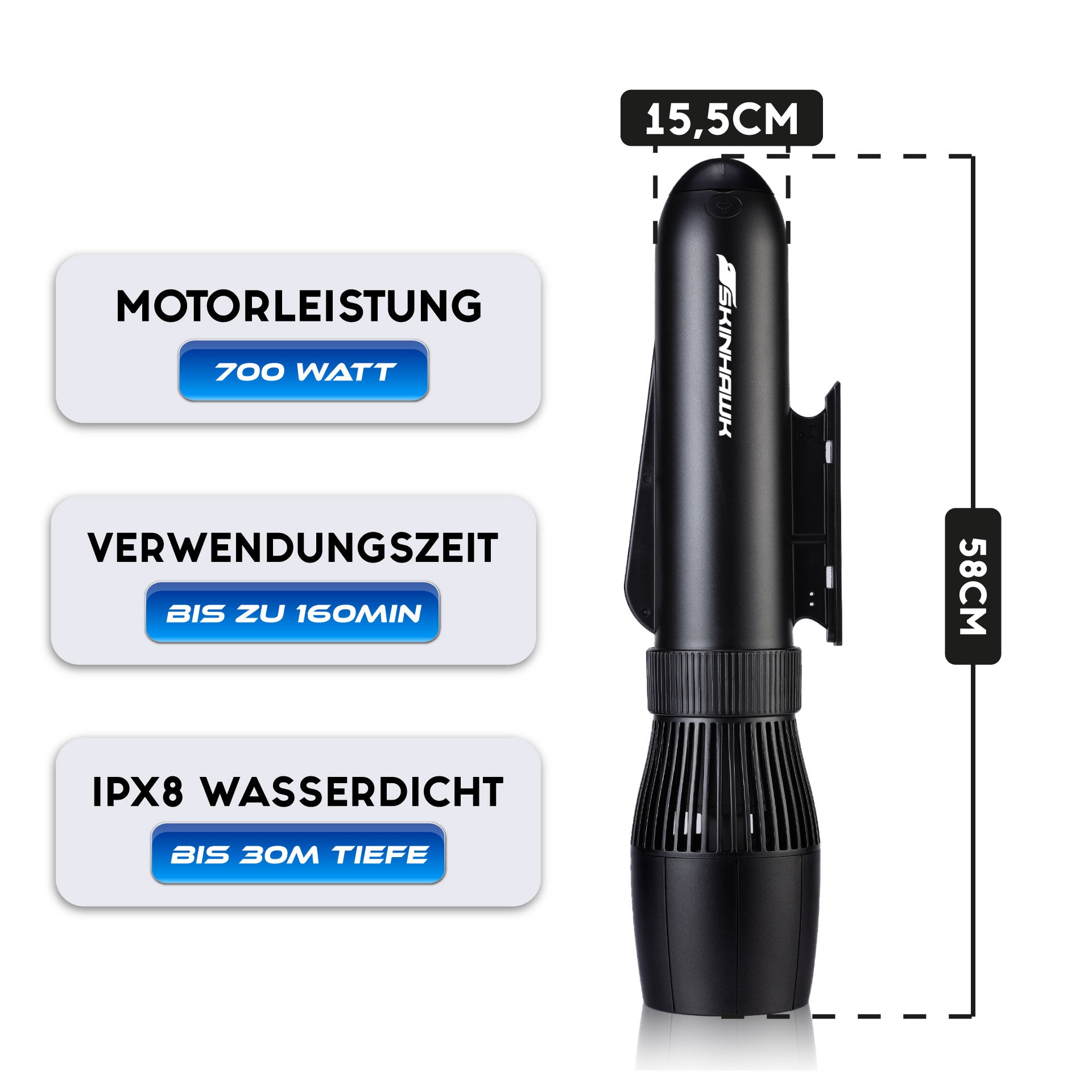 Motore elettrico Skinhawk POWER per SUP e kayak 700W