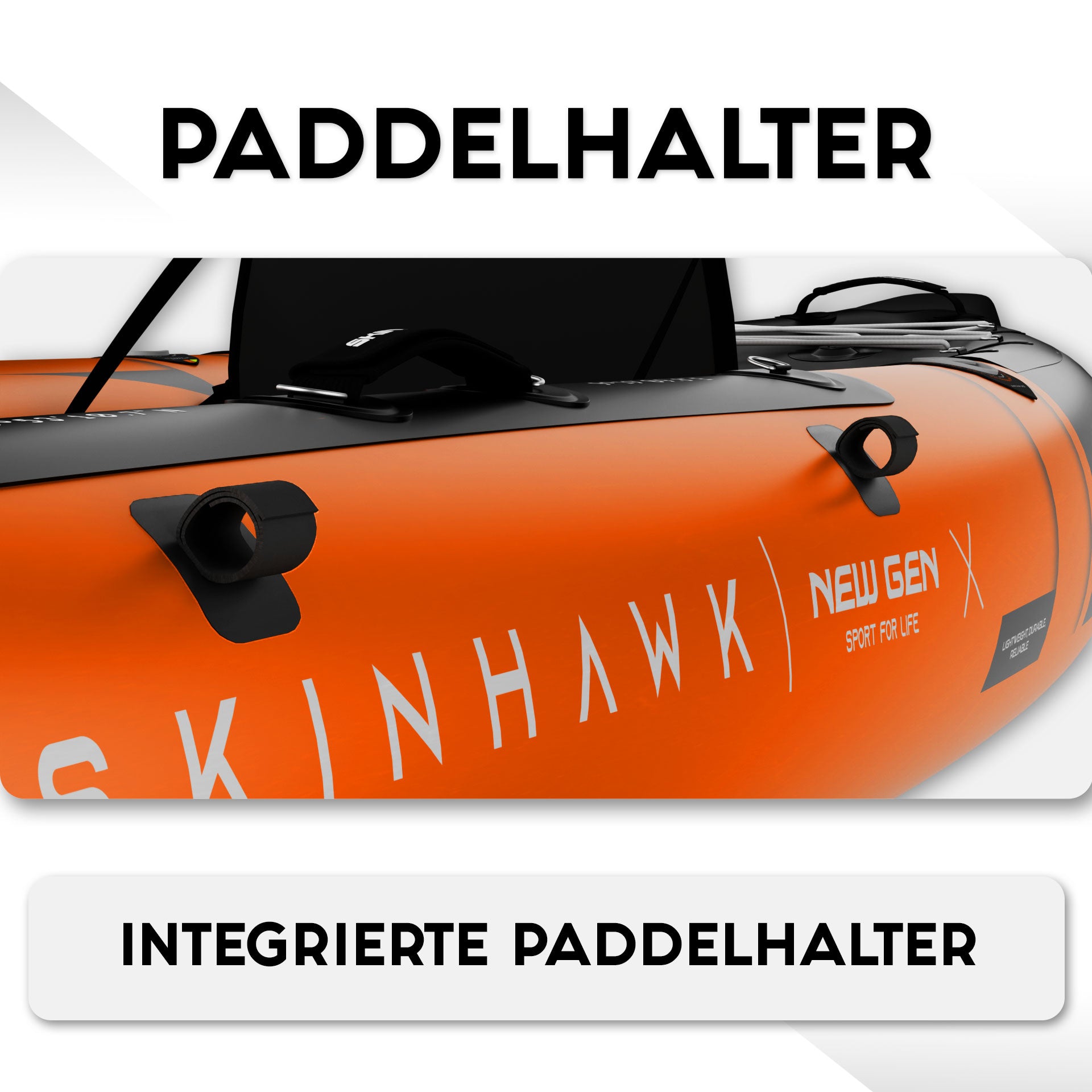 SKINHAWK PRESTIGE ZWEIER KAJAK 400CM X 96CM ORANGE