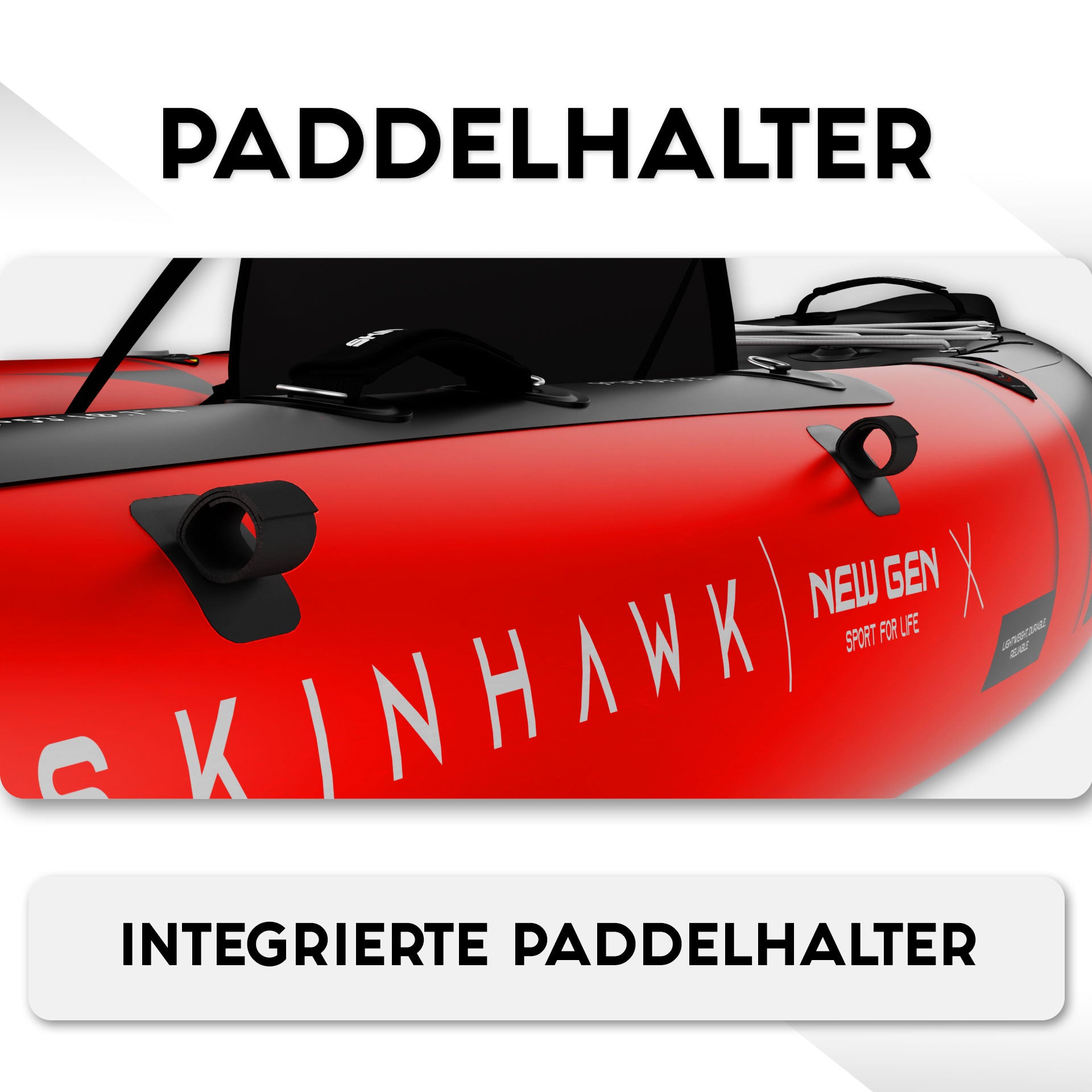 SKINHAWK PRESTIGE KAYAK TROIS PLACES 490CM X 96CM ROUGE