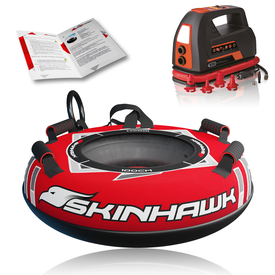 Skinhawk Profi Snowtube rosso Ø100cm Pneumatico da slitta Pneumatico da neve