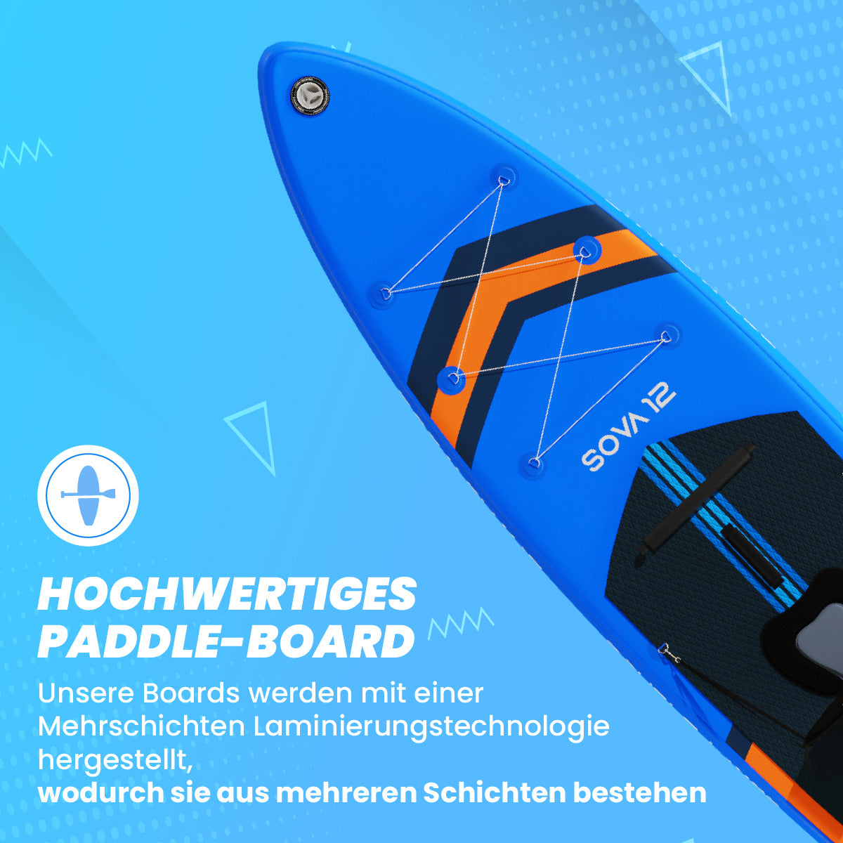 SKINHAWK SOVA12 SUP Board Set 366 x 84 x 15cm