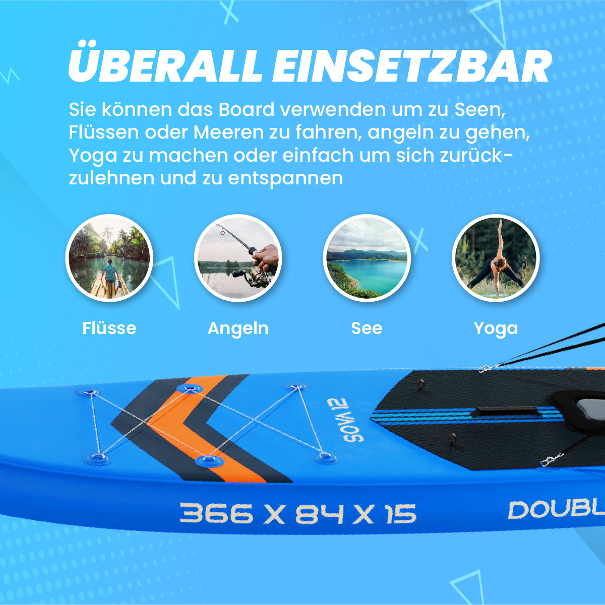 SKINHAWK SOVA12 SUP Board Set 366 x 84 x 15cm