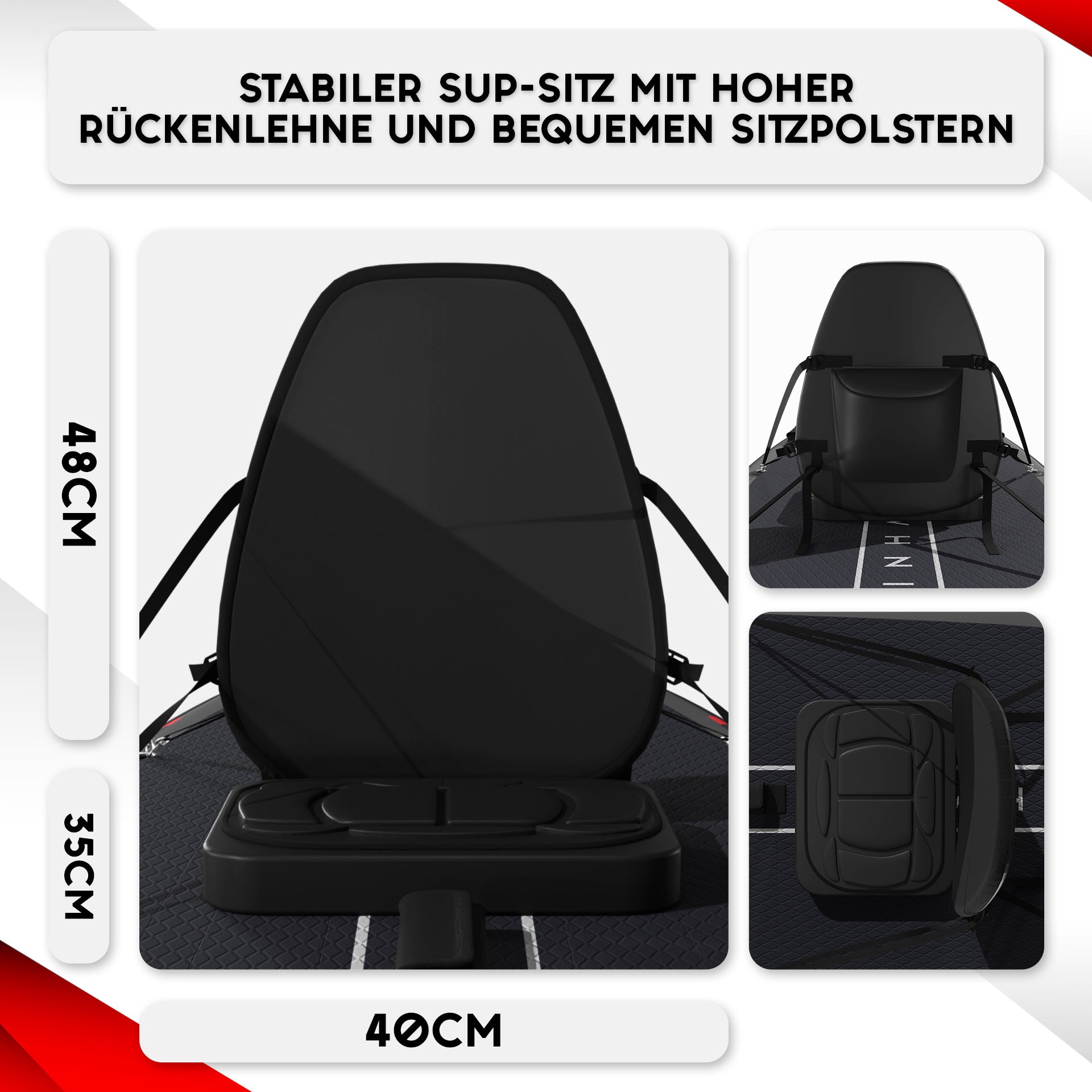 SKINHAWK SOVA12 Tabla SUP Set Rojo 366 x 85 x 15cm