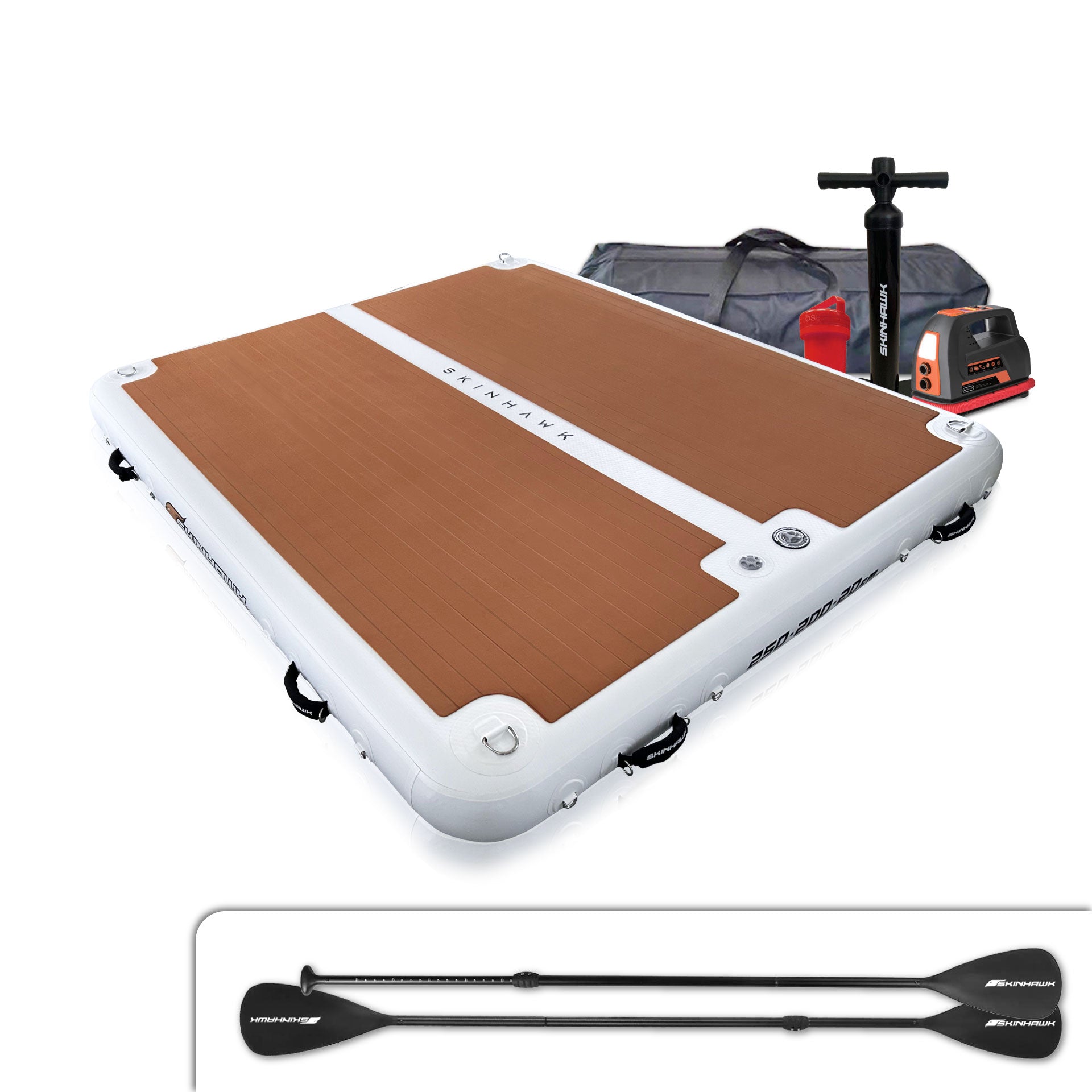 SKINHAWK piattaforma da bagno 250cm x 200cm x 20cm isola da bagno isola solare piattaforma da barca