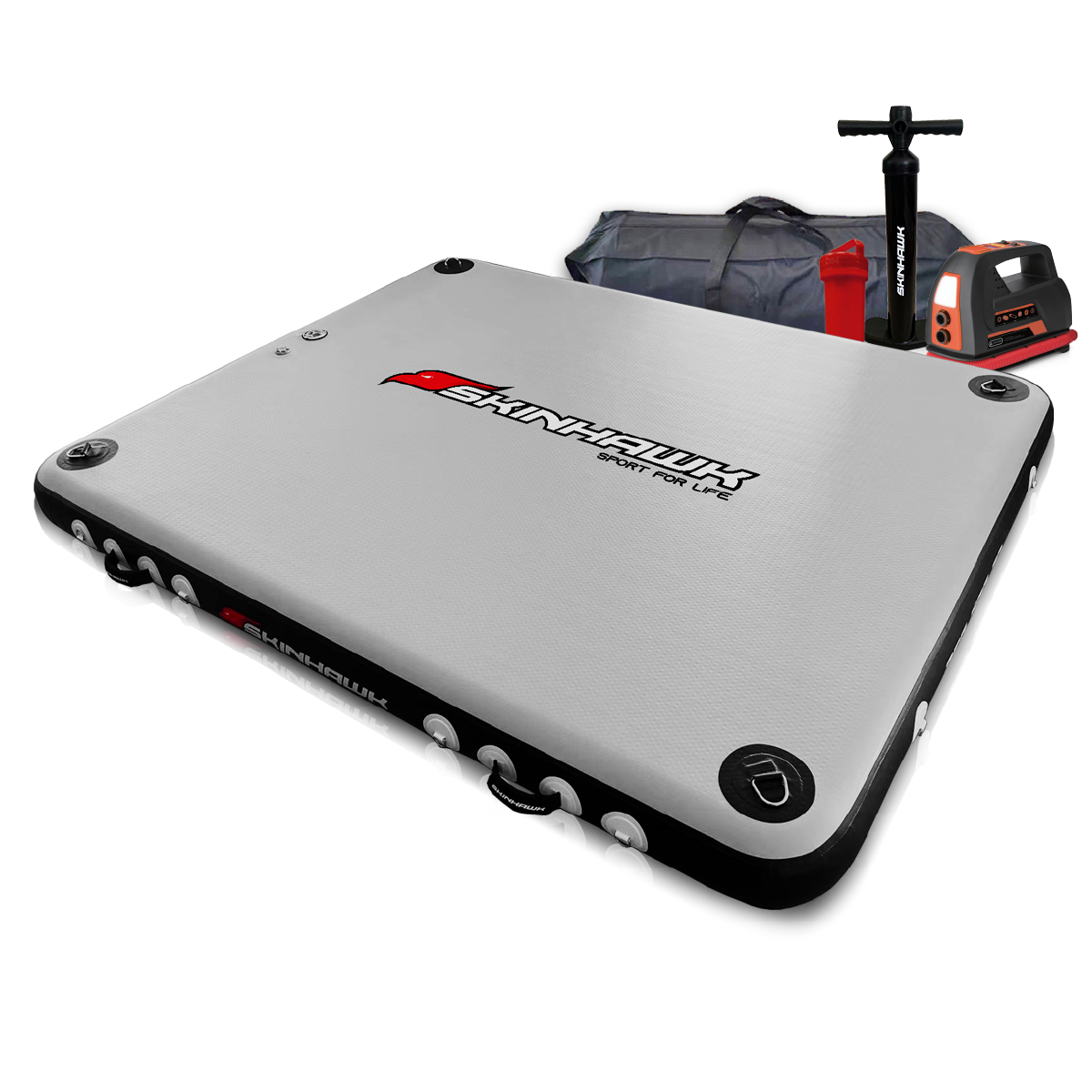 SKINHAWK piattaforma da bagno 250cm x 200cm x 20cm isola da bagno isola solare piattaforma da barca