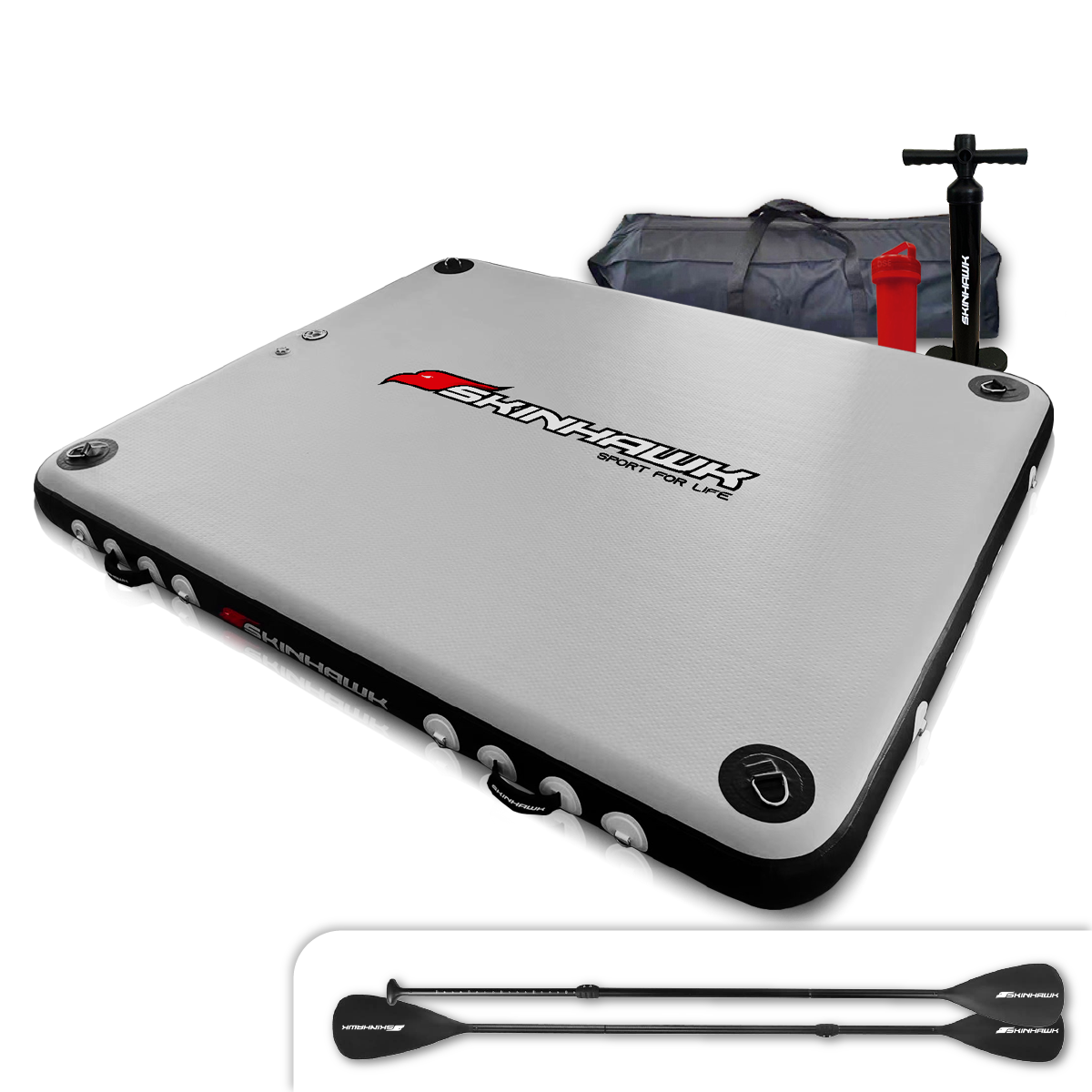 SKINHAWK piattaforma da bagno 250cm x 200cm x 20cm isola da bagno isola solare piattaforma da barca