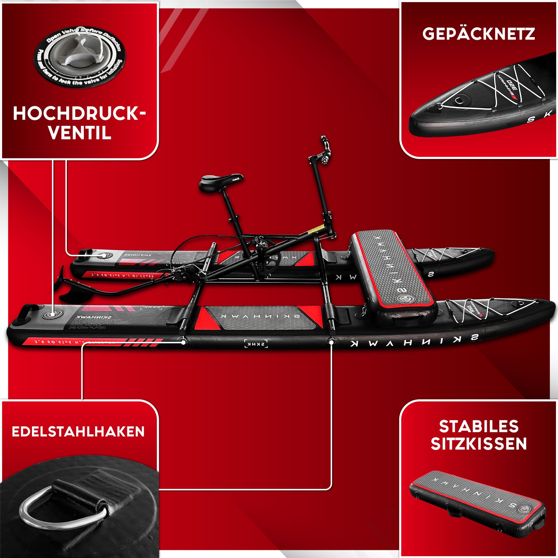 SKINHAWK Moto d'acqua, bici d'acqua, SUP