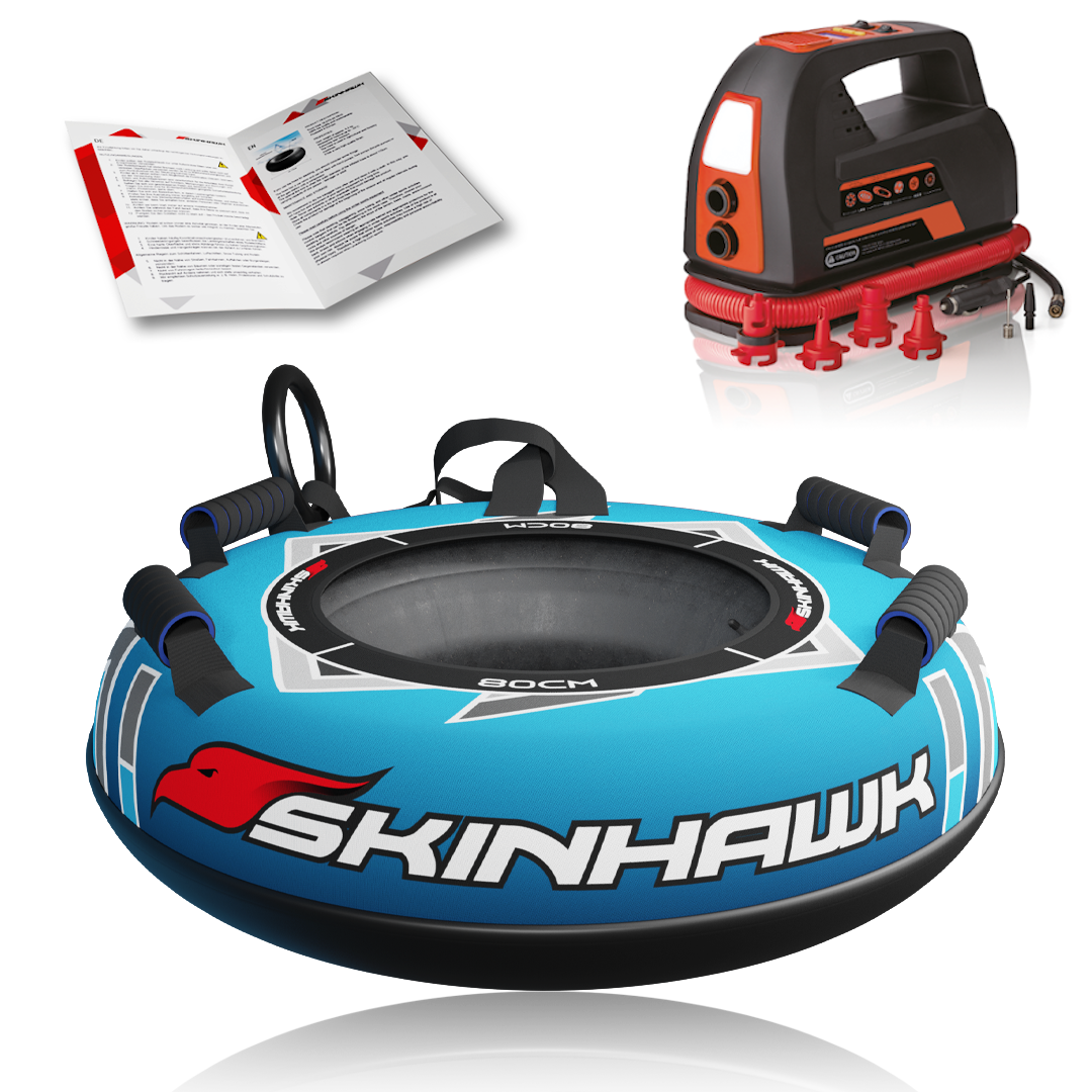 Skinhawk Profi Snowtube blu Ø80cm Pneumatico da slittino Pneumatico da neve