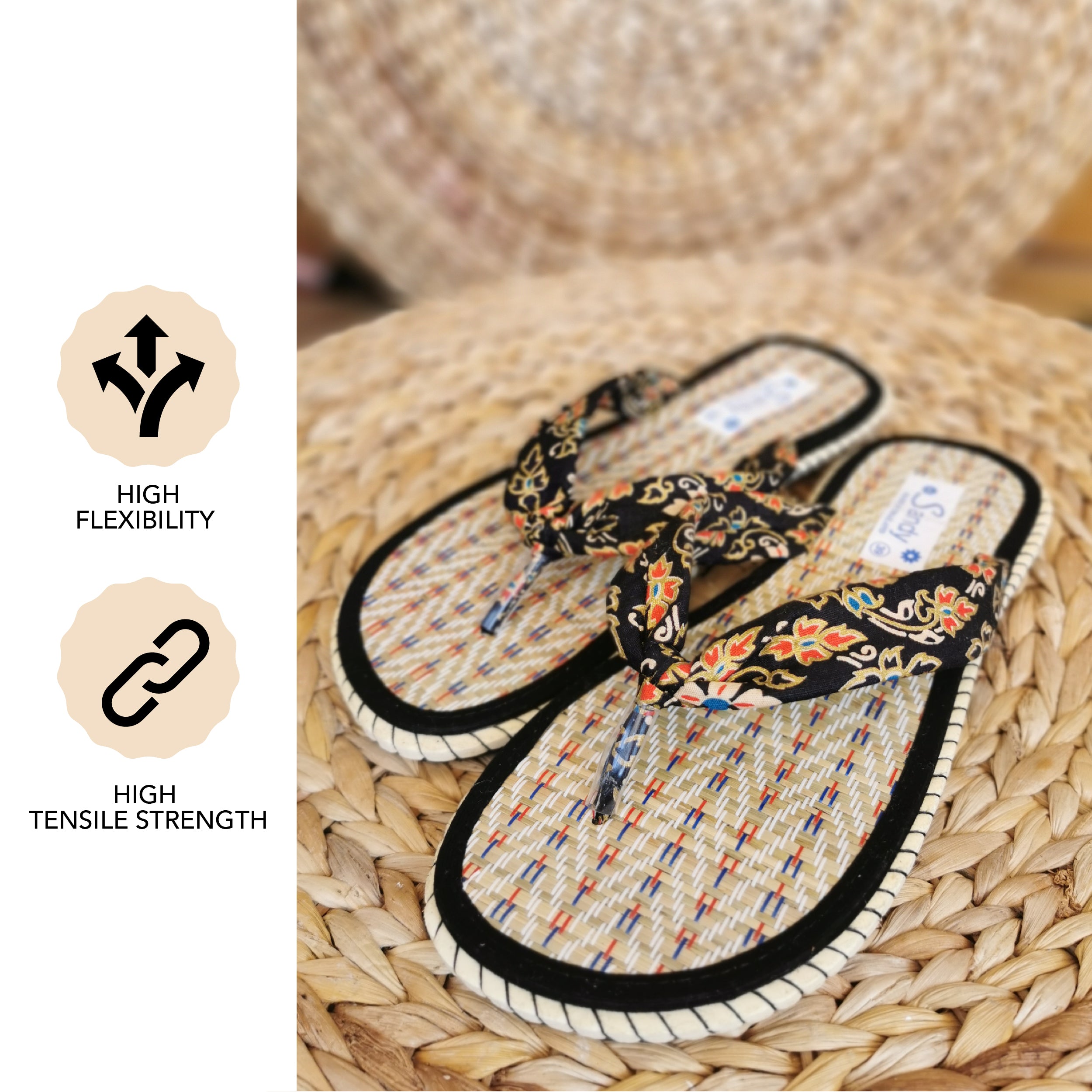 Teenslippers voor dames | FlipFlop | Damesslippers gemaakt van natuurlijke en ecologische vezels