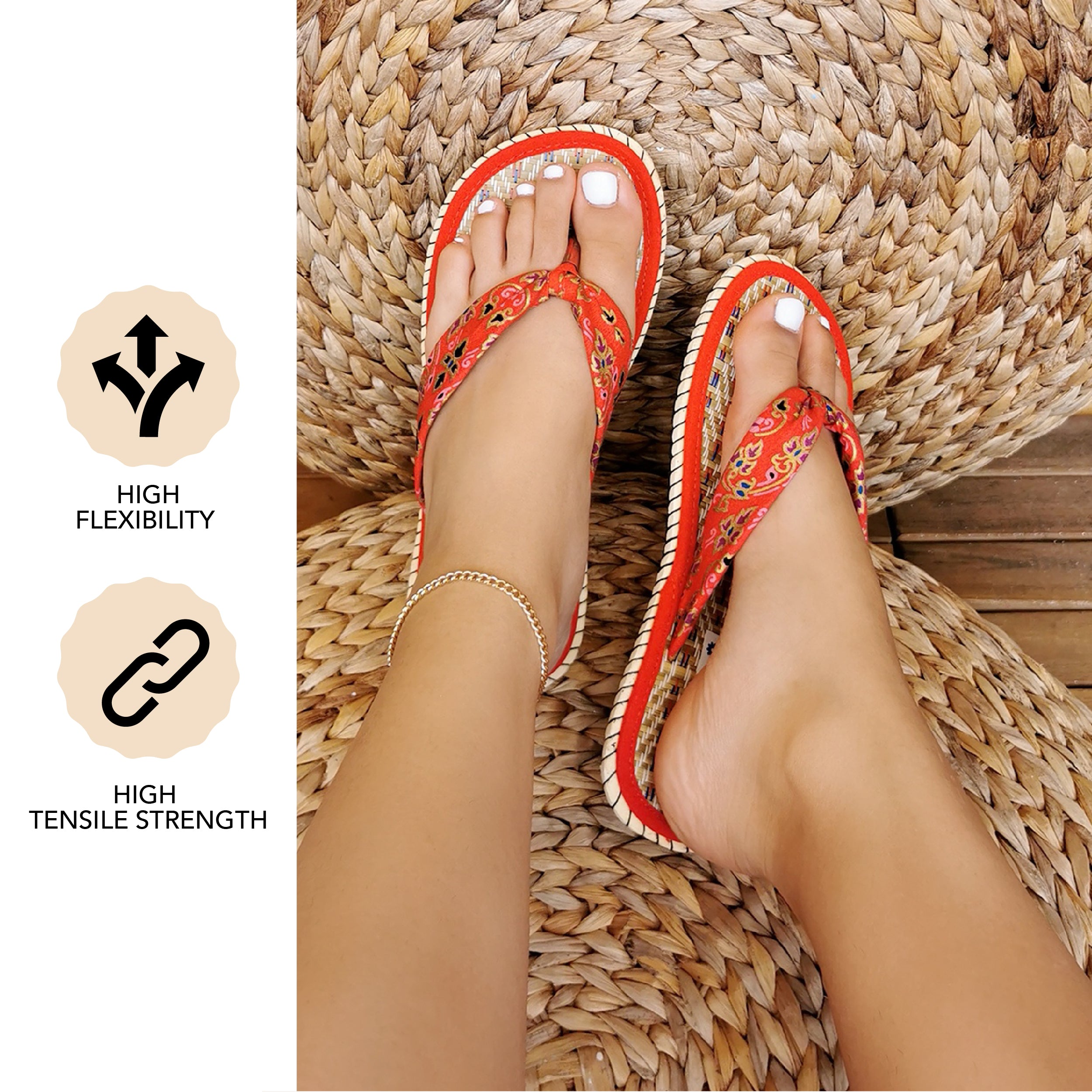 Teenslippers voor dames | FlipFlop | Damesslippers gemaakt van natuurlijke en ecologische vezels