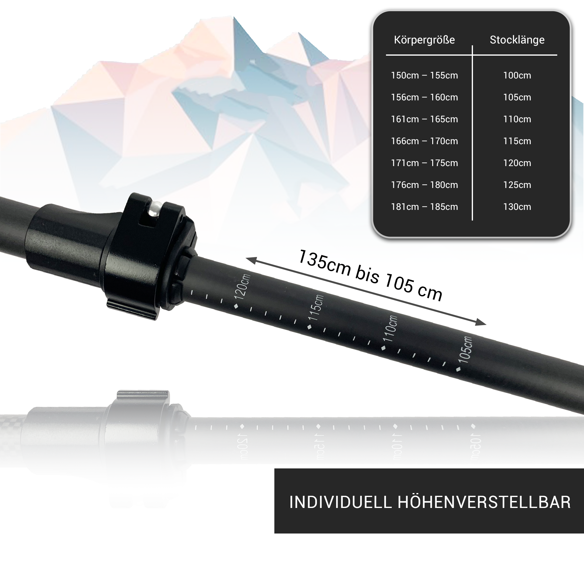 Skinhawk Aluminium - Hiking - Nordic Walking - Trekking poles