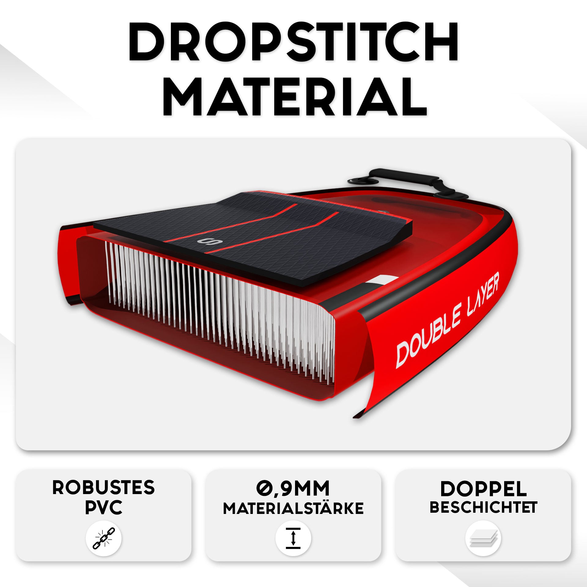 SKINHAWK SOVA12 Tabla SUP Set Rojo 366 x 85 x 15cm