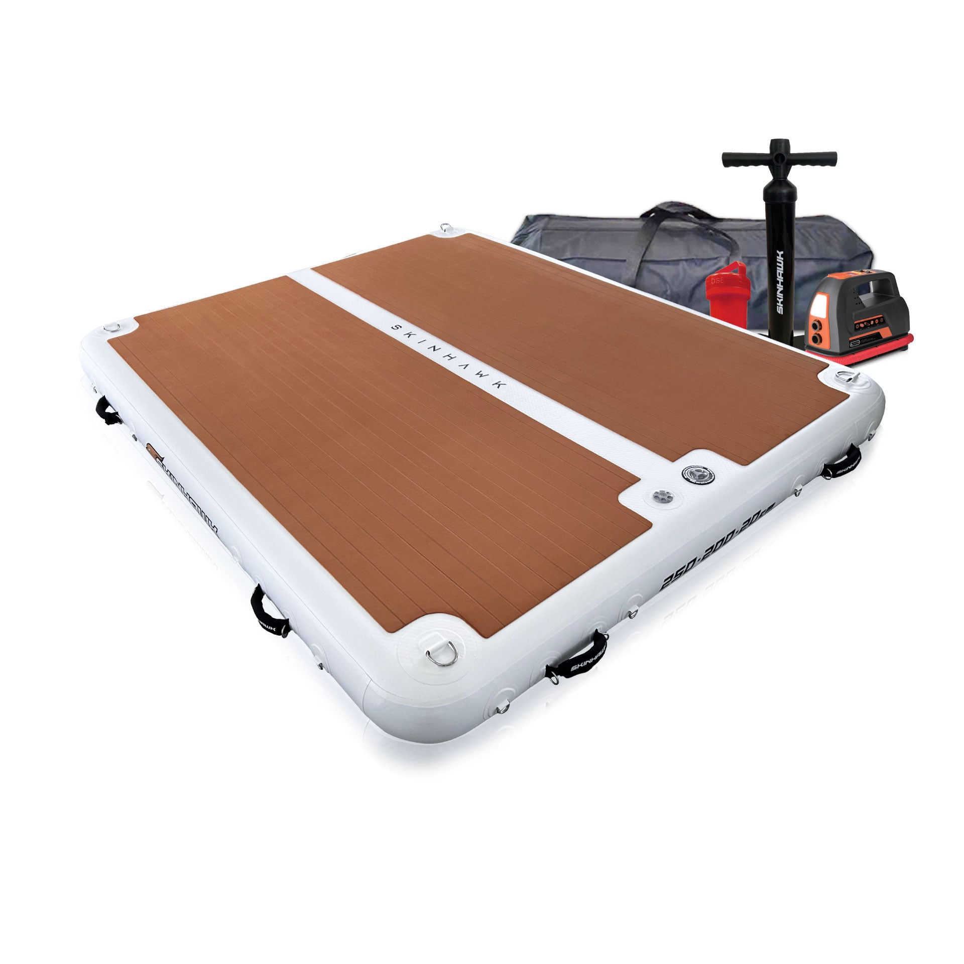 SKINHAWK piattaforma da bagno 250cm x 200cm x 20cm isola da bagno isola solare piattaforma da barca