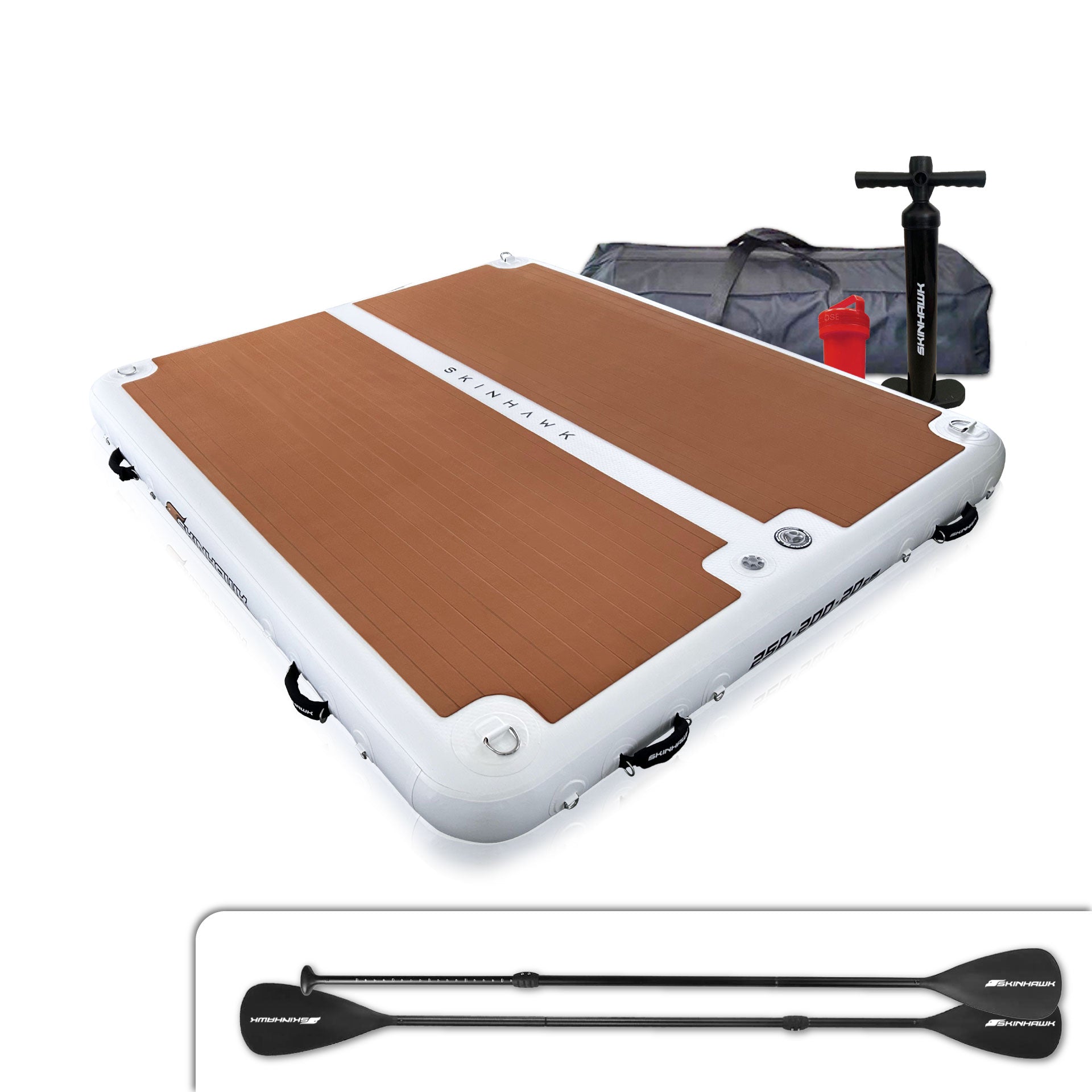 SKINHAWK piattaforma da bagno 250cm x 200cm x 20cm isola da bagno isola solare piattaforma da barca