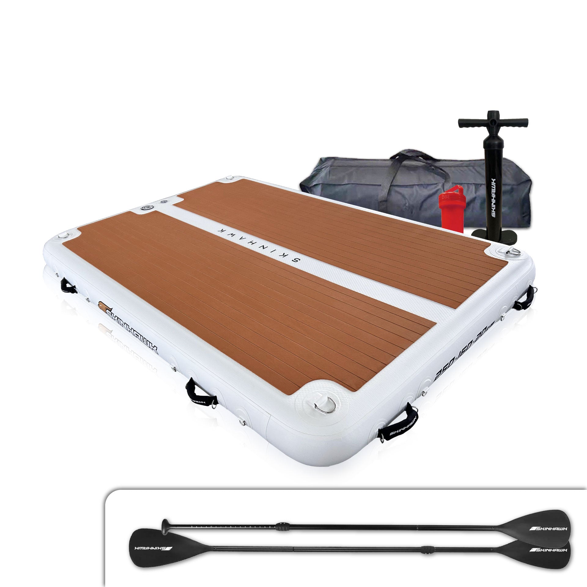 SKINHAWK BADEPLATTFORM AUFBLASBAR 250CM X 160CM X 20CM BELASTBARKEIT 410KG
